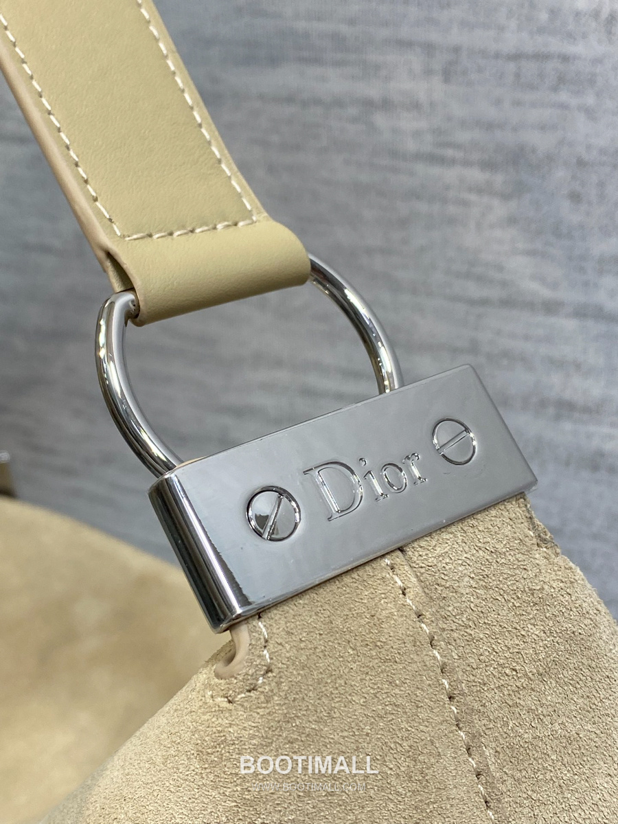Dior Voyage Hobo Bag 디올 보야주 호보백 라지 베이지 스웨이드 레더 트림 은장 34cm 9