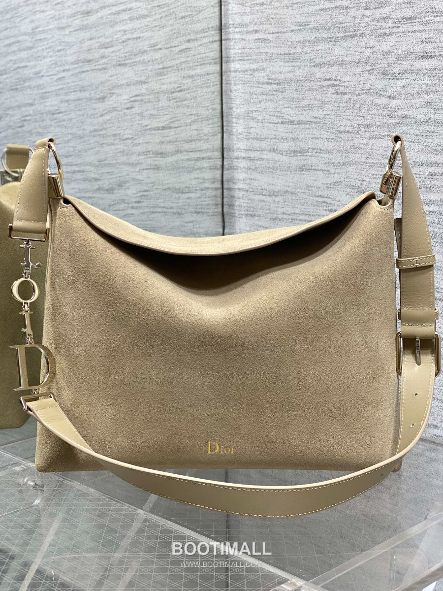 Dior Voyage Hobo Bag 디올 보야주 호보백 라지 베이지 스웨이드 레더 트림 금장 34cm 1