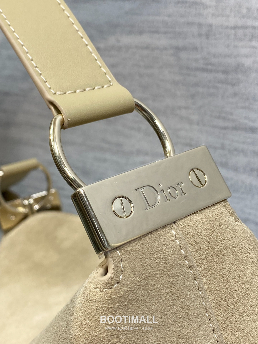 Dior Voyage Hobo Bag 디올 보야주 호보백 라지 베이지 스웨이드 레더 트림 금장 34cm 2