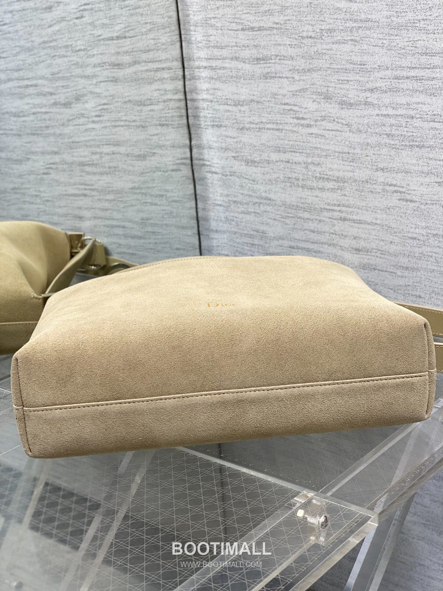 Dior Voyage Hobo Bag 디올 보야주 호보백 라지 베이지 스웨이드 레더 트림 금장 34cm 6