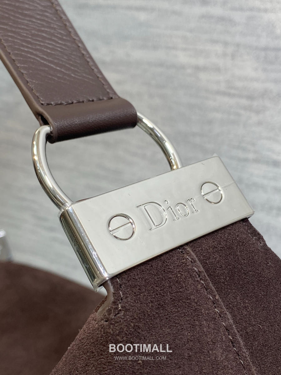 Dior Voyage Hobo Bag 디올 보야주 호보백 라지 버건디브라운 스웨이드 레더 트림 은장 34cm 3