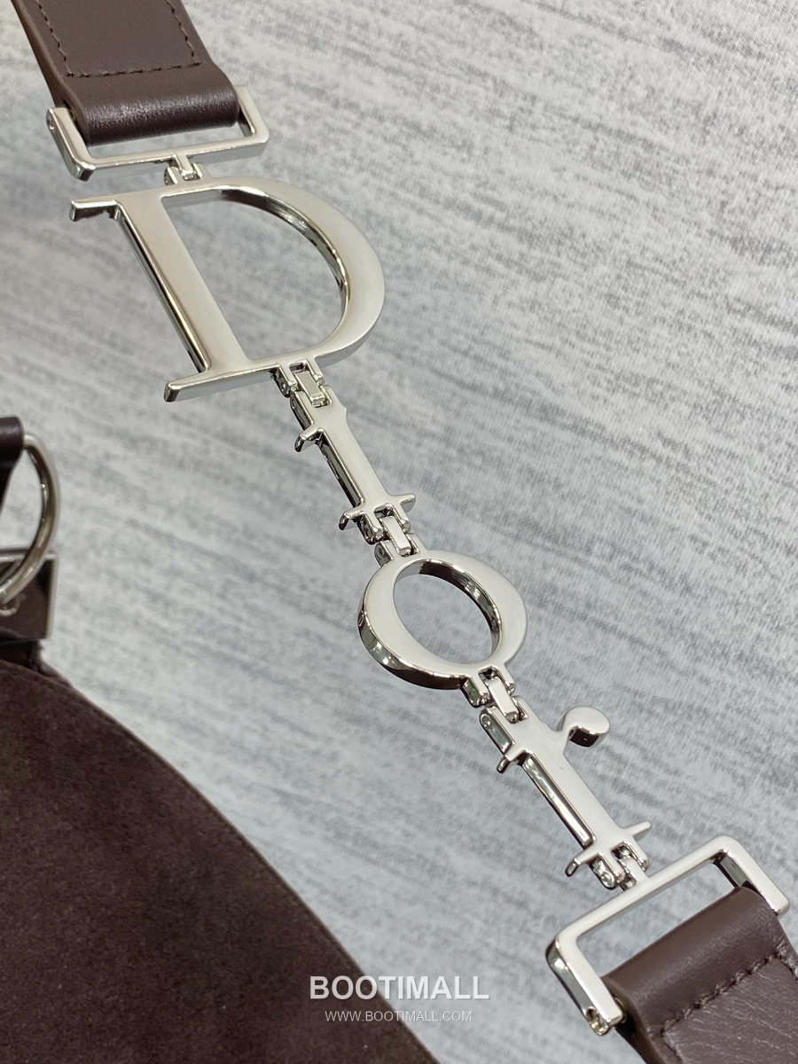 Dior Voyage Hobo Bag 디올 보야주 호보백 라지 버건디브라운 스웨이드 레더 트림 은장 34cm 4