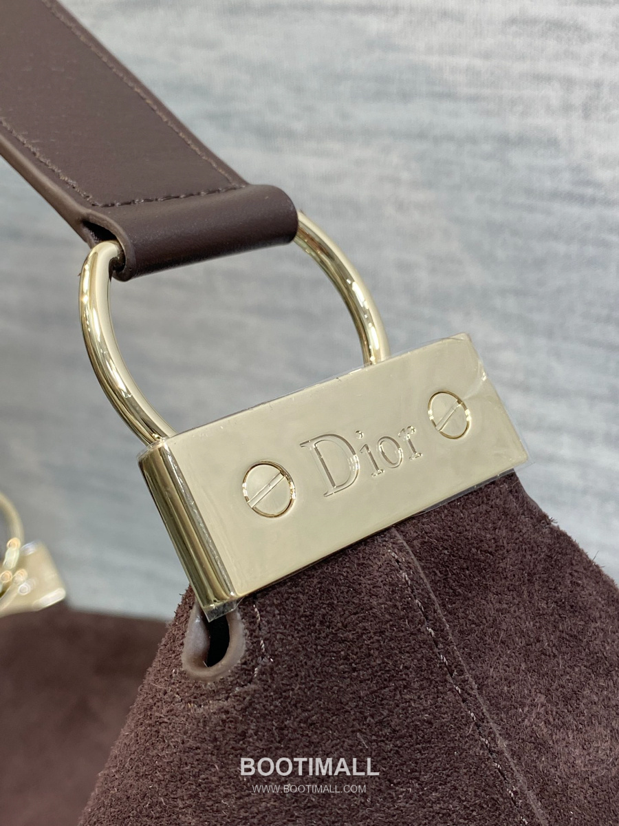 Dior Voyage Hobo Bag 디올 보야주 호보백 라지 버건디브라운 스웨이드 레더 트림 금장 34cm 3