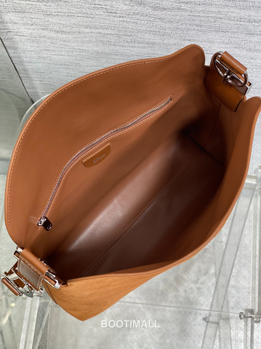 Dior Voyage Hobo Bag 디올 보야주 호보백 라지 브라운 스웨이드 레더 트림 은장 34cm 8