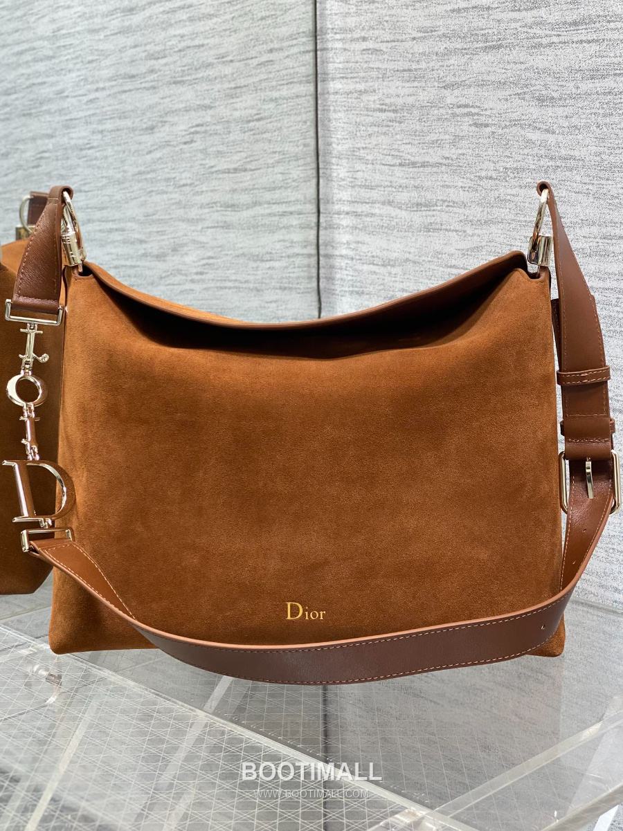 Dior Voyage Hobo Bag 디올 보야주 호보백 라지 브라운 스웨이드 레더 트림 금장 34cm 1