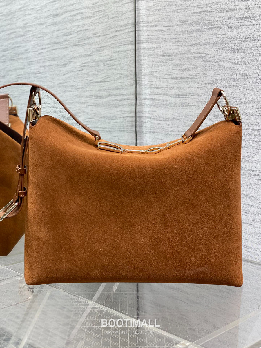 Dior Voyage Hobo Bag 디올 보야주 호보백 라지 브라운 스웨이드 레더 트림 금장 34cm 5