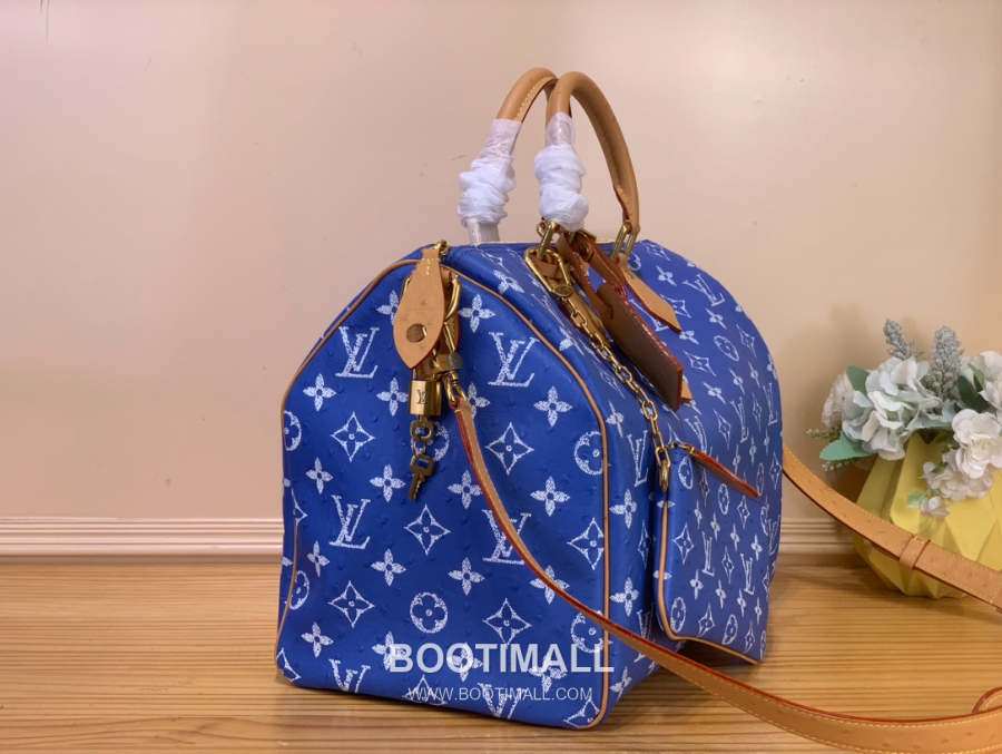 Louis Vuitton Speedy P9 Bandoulière 루이비통 모노그램 스피디 P9 반둘리에 40 위켄더 백 블루 N88228 40cm 22
