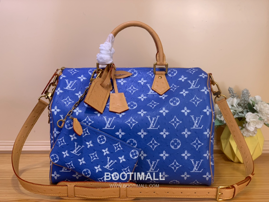 Louis Vuitton Speedy P9 Bandoulière 루이비통 모노그램 스피디 P9 반둘리에 40 위켄더 백 블루 N88228 40cm 21