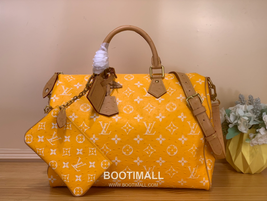 Louis Vuitton Speedy P9 Bandoulière 루이비통 모노그램 스피디 P9 반둘리에 40 위켄더 백 옐로우 N88228 40cm 20