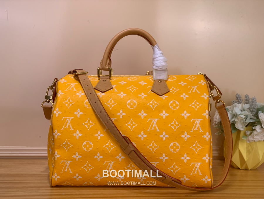 Louis Vuitton Speedy P9 Bandoulière 루이비통 모노그램 스피디 P9 반둘리에 40 위켄더 백 옐로우 N88228 40cm 22