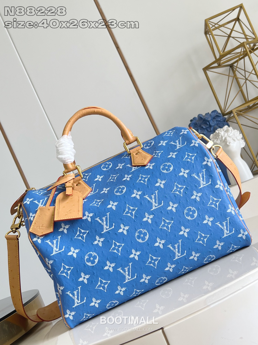 Louis Vuitton Speedy P9 Bandoulière 루이비통 모노그램 스피디 P9 반둘리에 40 위켄더 백 블루 N88228 40cm 1