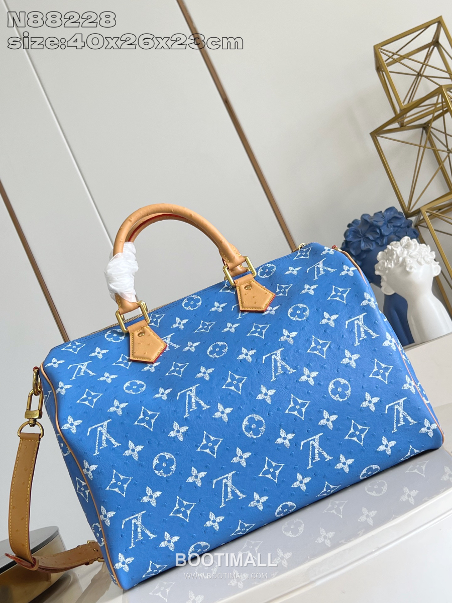Louis Vuitton Speedy P9 Bandoulière 루이비통 모노그램 스피디 P9 반둘리에 40 위켄더 백 블루 N88228 40cm 5