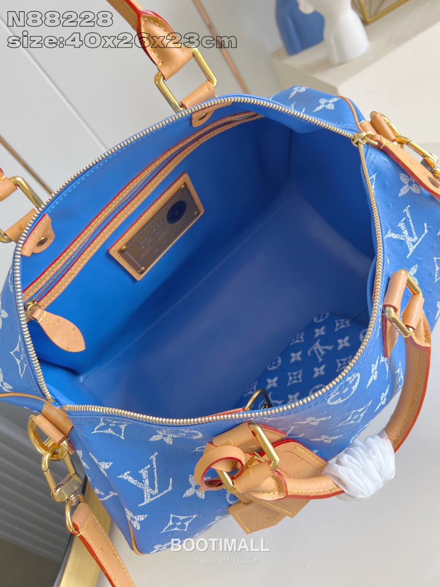 Louis Vuitton Speedy P9 Bandoulière 루이비통 모노그램 스피디 P9 반둘리에 40 위켄더 백 블루 N88228 40cm 13