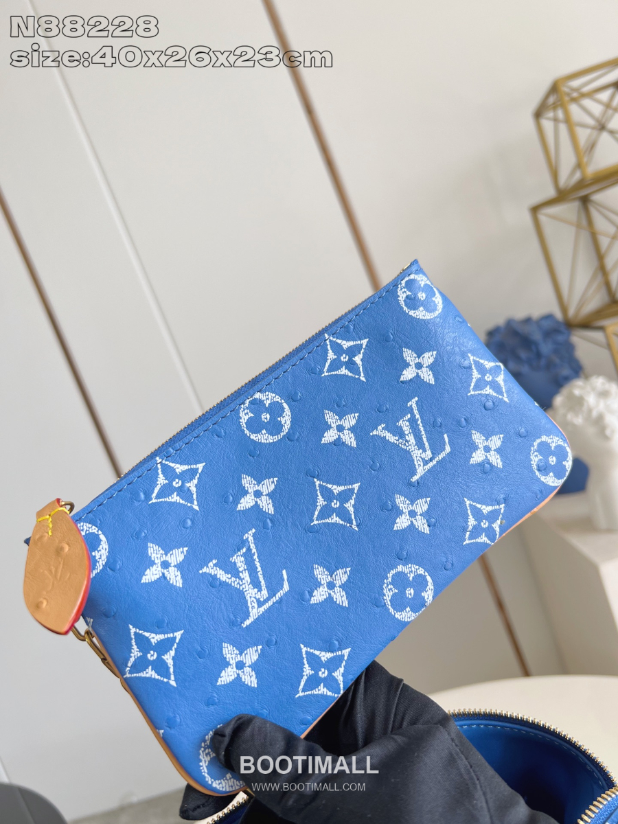 Louis Vuitton Speedy P9 Bandoulière 루이비통 모노그램 스피디 P9 반둘리에 40 위켄더 백 블루 N88228 40cm 16