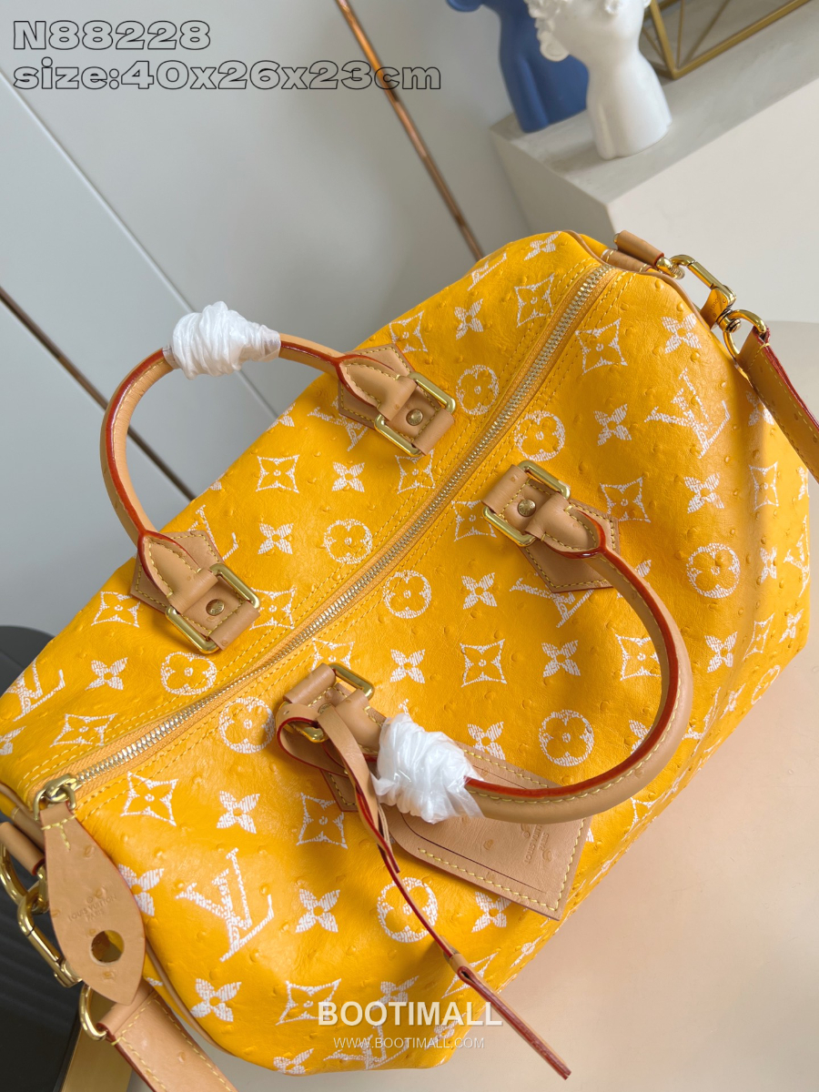 Louis Vuitton Speedy P9 Bandoulière 루이비통 모노그램 스피디 P9 반둘리에 40 위켄더 백 옐로우 N88228 40cm 10