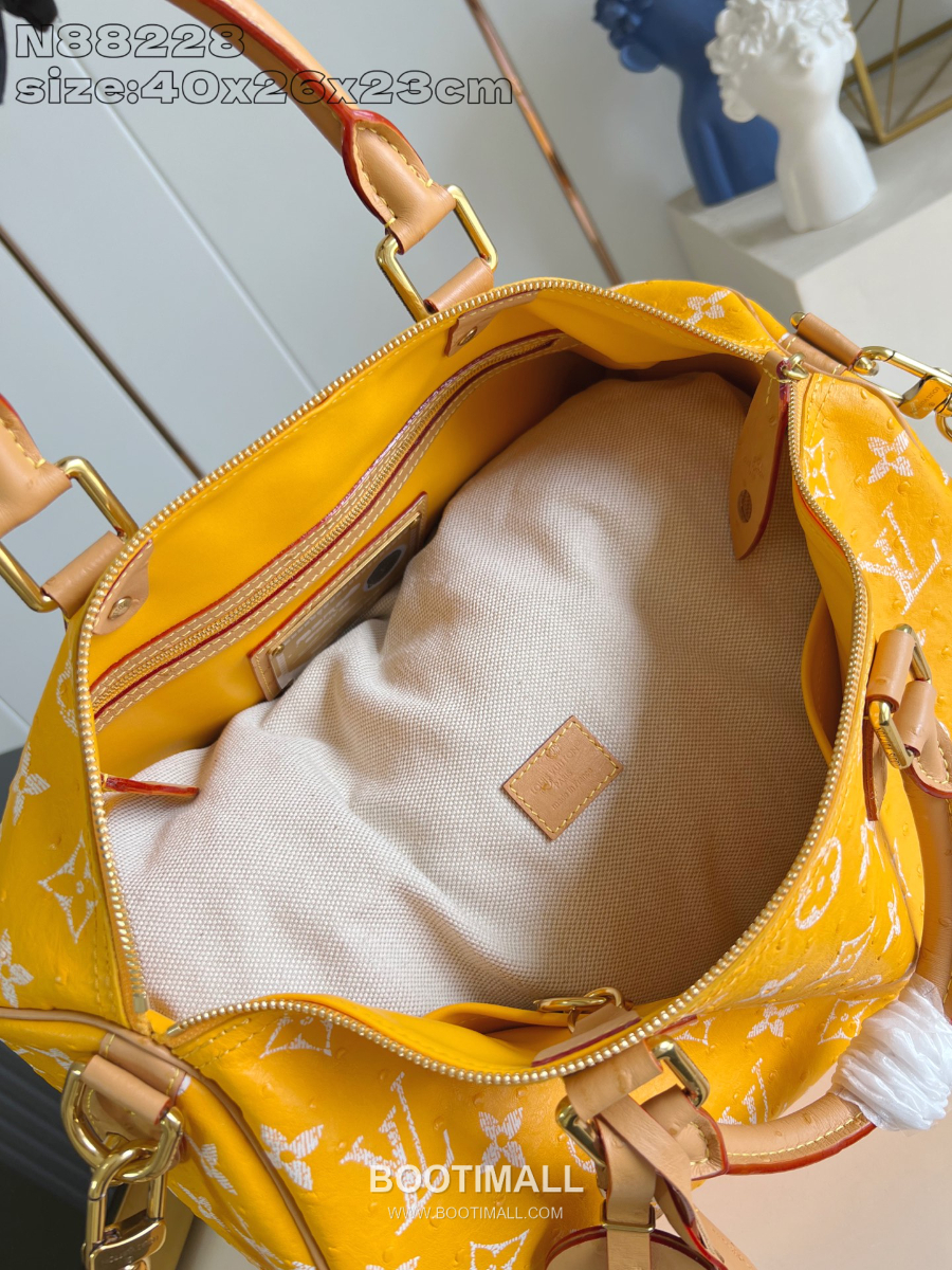 Louis Vuitton Speedy P9 Bandoulière 루이비통 모노그램 스피디 P9 반둘리에 40 위켄더 백 옐로우 N88228 40cm 12