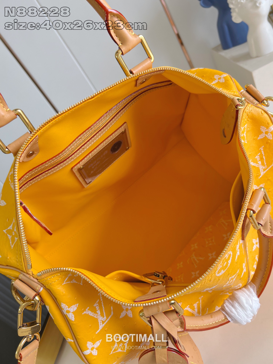 Louis Vuitton Speedy P9 Bandoulière 루이비통 모노그램 스피디 P9 반둘리에 40 위켄더 백 옐로우 N88228 40cm 14