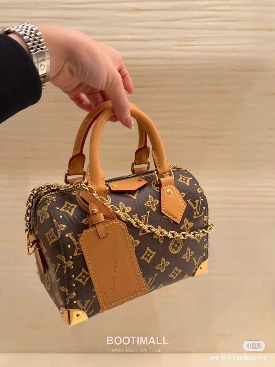 Louis Vuitton Speedy Trunk 루이비통 스피디 트렁크 M28102 모노그램 오리진 코팅 캔버스 브라운 20cm 8
