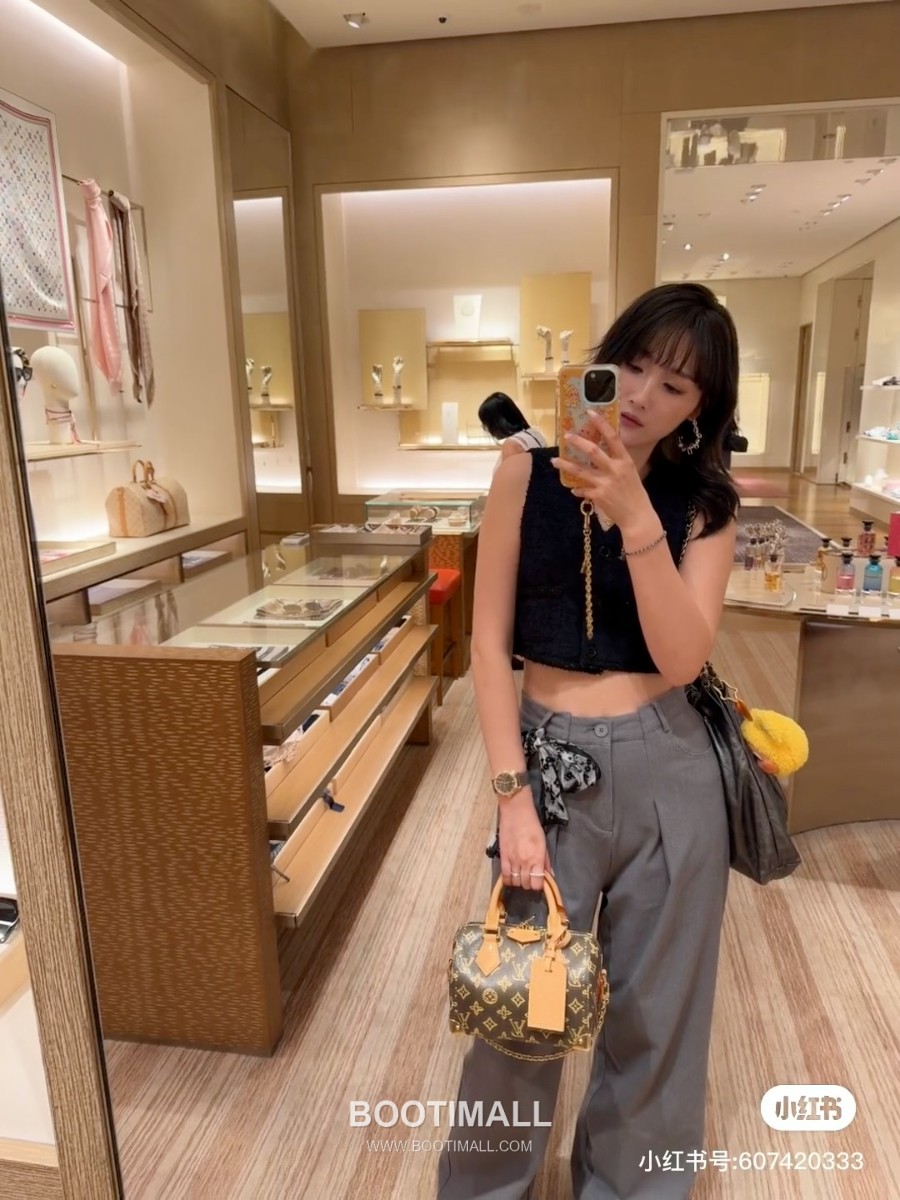 Louis Vuitton Speedy Trunk 루이비통 스피디 트렁크 M28102 모노그램 오리진 코팅 캔버스 브라운 20cm 11