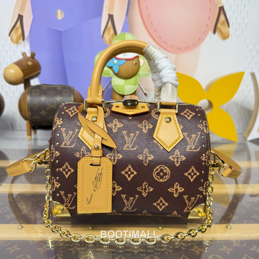 Louis Vuitton Speedy Trunk 루이비통 스피디 트렁크 M28102 모노그램 오리진 코팅 캔버스 브라운 20cm 13