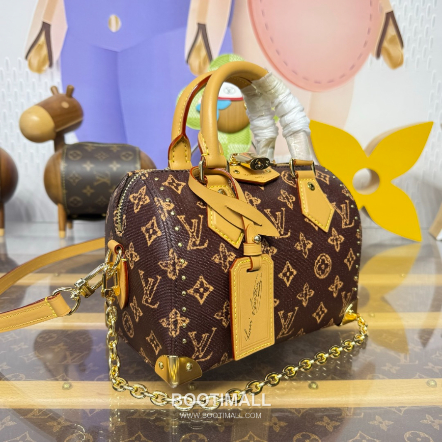 Louis Vuitton Speedy Trunk 루이비통 스피디 트렁크 M28102 모노그램 오리진 코팅 캔버스 브라운 20cm 14