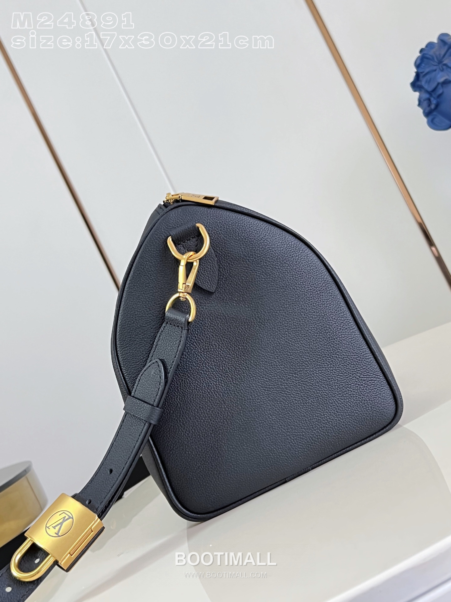 Louis Vuitton Speedy Soft 30 루이비통 스피디 소프트 30 로우 키 블랙 카우하이드 레더 30cm 12