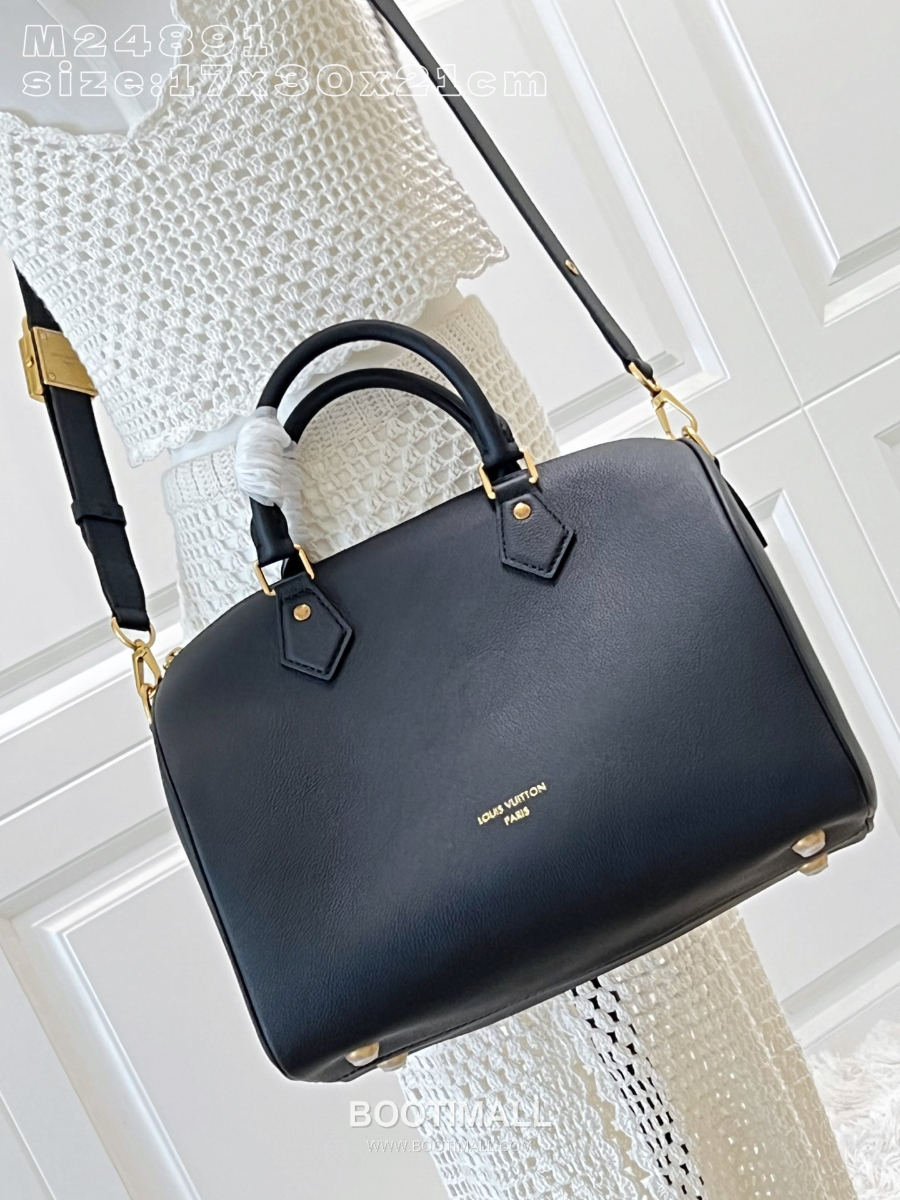 Louis Vuitton Speedy Soft 30 루이비통 스피디 소프트 30 로우 키 블랙 카우하이드 레더 30cm 8