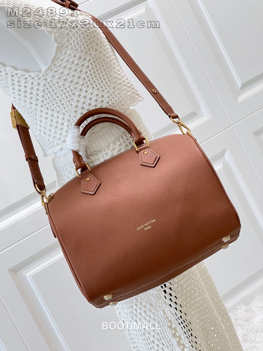 Louis Vuitton Speedy Soft 30 루이비통 스피디 소프트 30 로우 키 브라운 카우하이드 레더 M24891 30cm 6