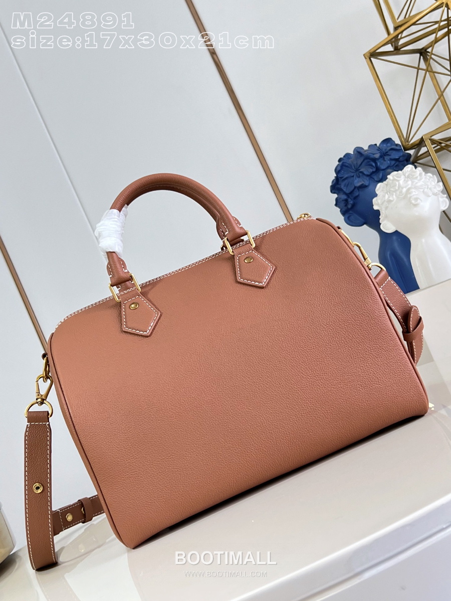Louis Vuitton Speedy Soft 30 루이비통 스피디 소프트 30 로우 키 브라운 카우하이드 레더 M24891 30cm 11