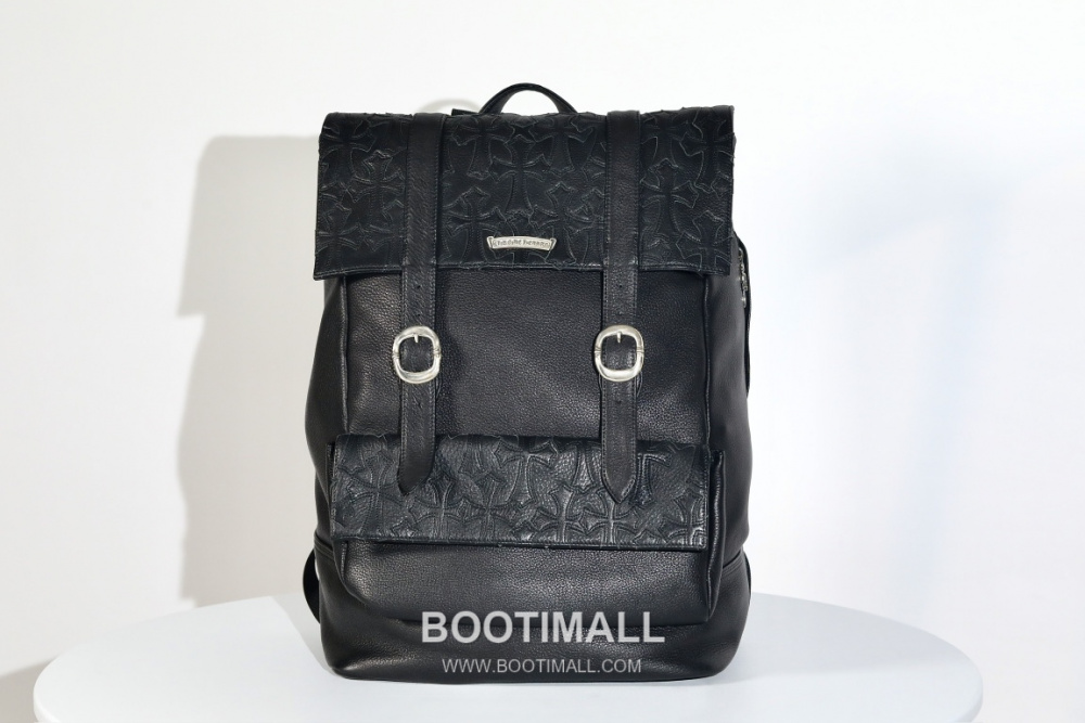 Chrome Hearts 크롬하츠 크로스 플랩 라지 백팩 K001 그레인 카우하이드 & 실버 925 하드웨어 50cm 1