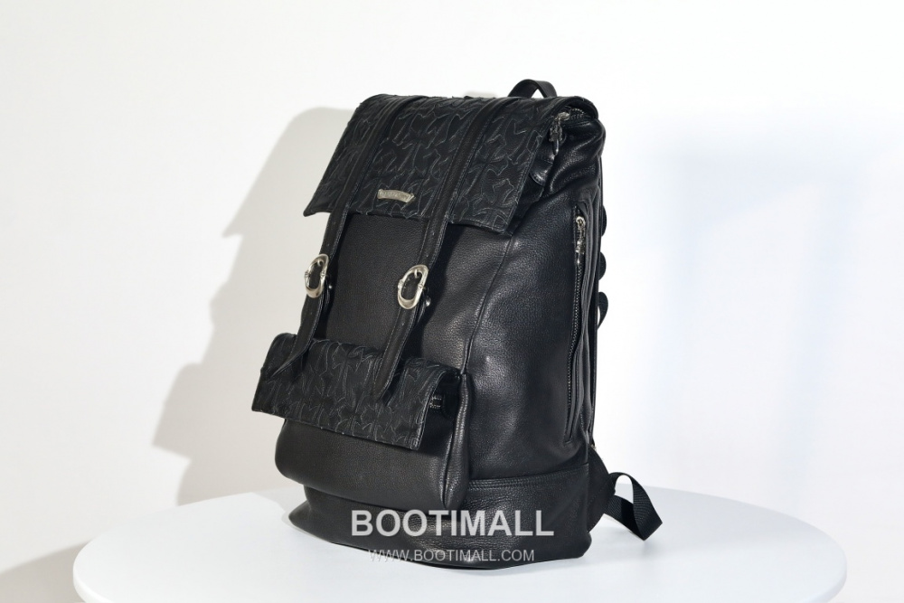 Chrome Hearts 크롬하츠 크로스 플랩 라지 백팩 K001 그레인 카우하이드 & 실버 925 하드웨어 50cm 2