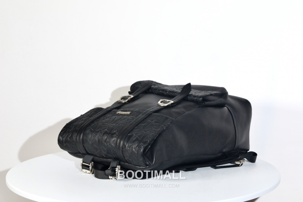 Chrome Hearts 크롬하츠 크로스 플랩 라지 백팩 K001 그레인 카우하이드 & 실버 925 하드웨어 50cm 5