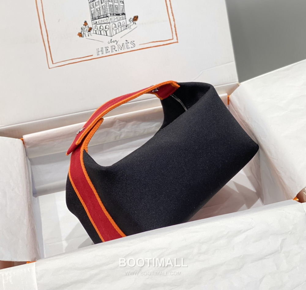 Hermès Bride-A-Brac Pouch 에르메스 브리드아브락 파우치 토일 캔버스 & 자수 H 디테일 블랙 25cm 2