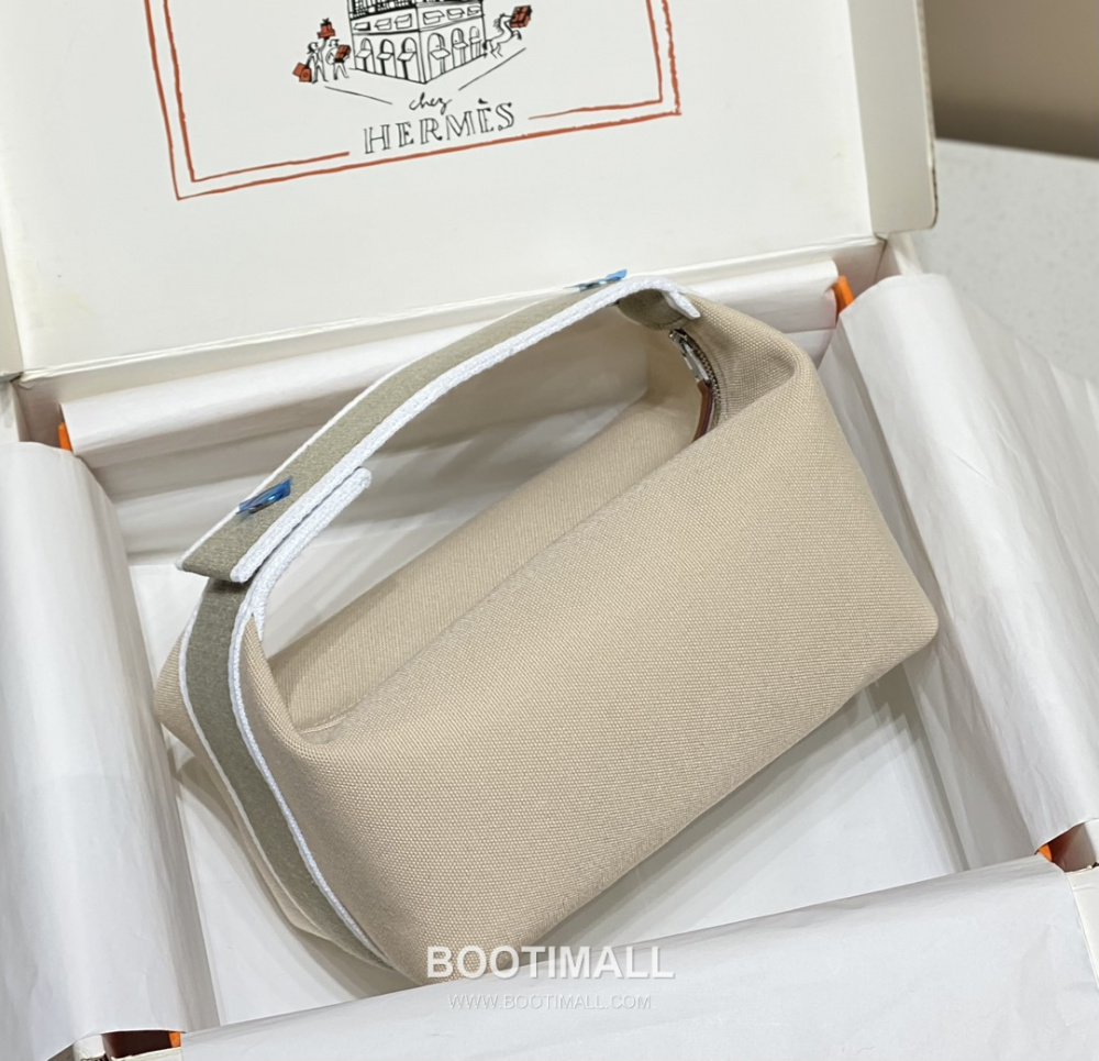 Hermès Bride-A-Brac Pouch 에르메스 브리드아브락 파우치 토일 캔버스 & 자수 H 디테일 베이지 25cm 2