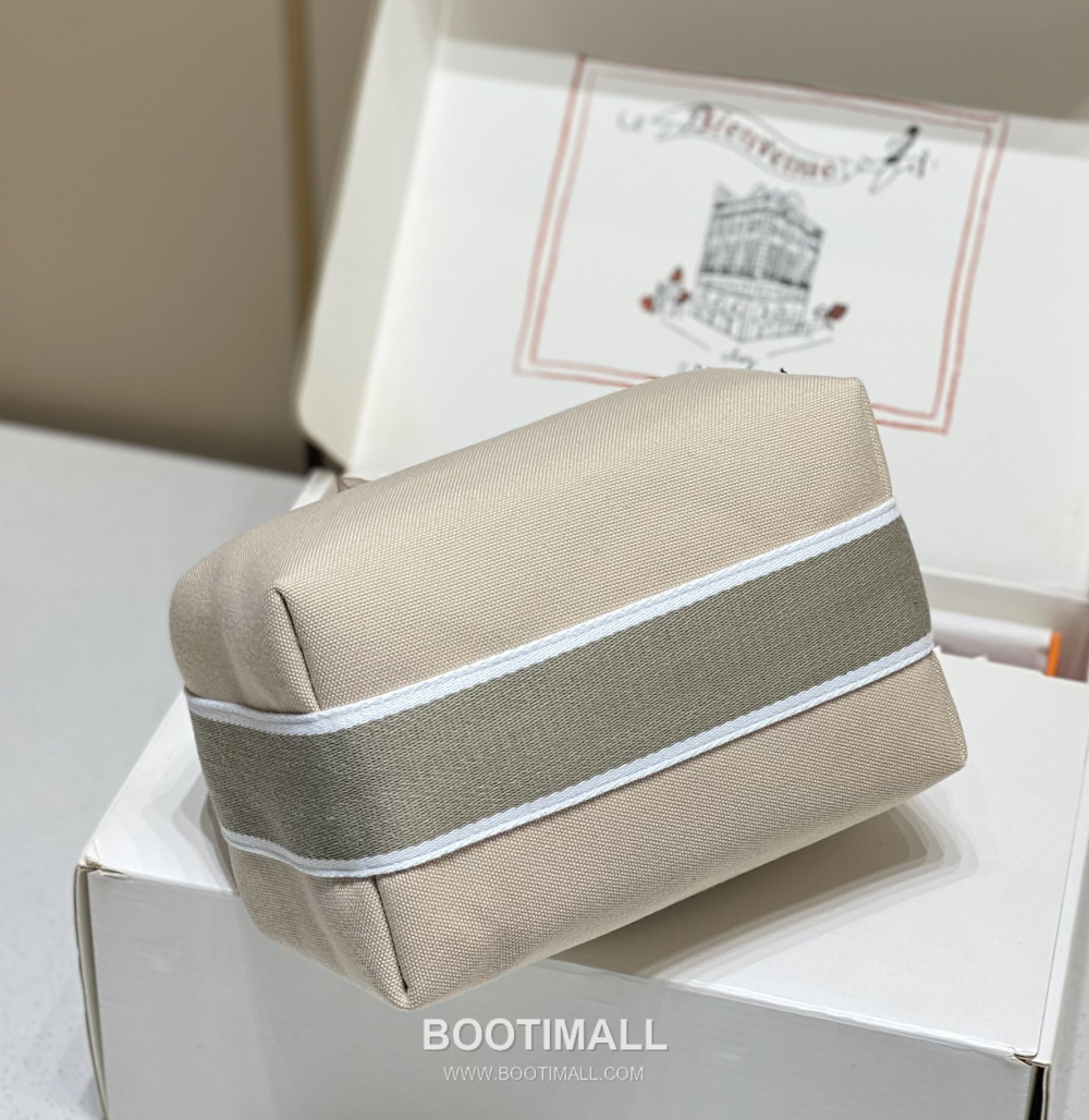 Hermès Bride-A-Brac Pouch 에르메스 브리드아브락 파우치 토일 캔버스 & 자수 H 디테일 베이지 25cm 4
