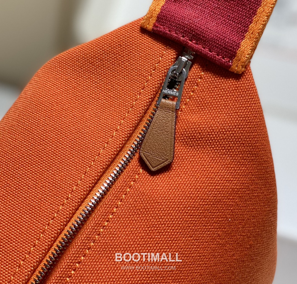 Hermès Bride-A-Brac Pouch 에르메스 브리드아브락 파우치 토일 캔버스 & 자수 H 디테일 오렌지 25cm 7