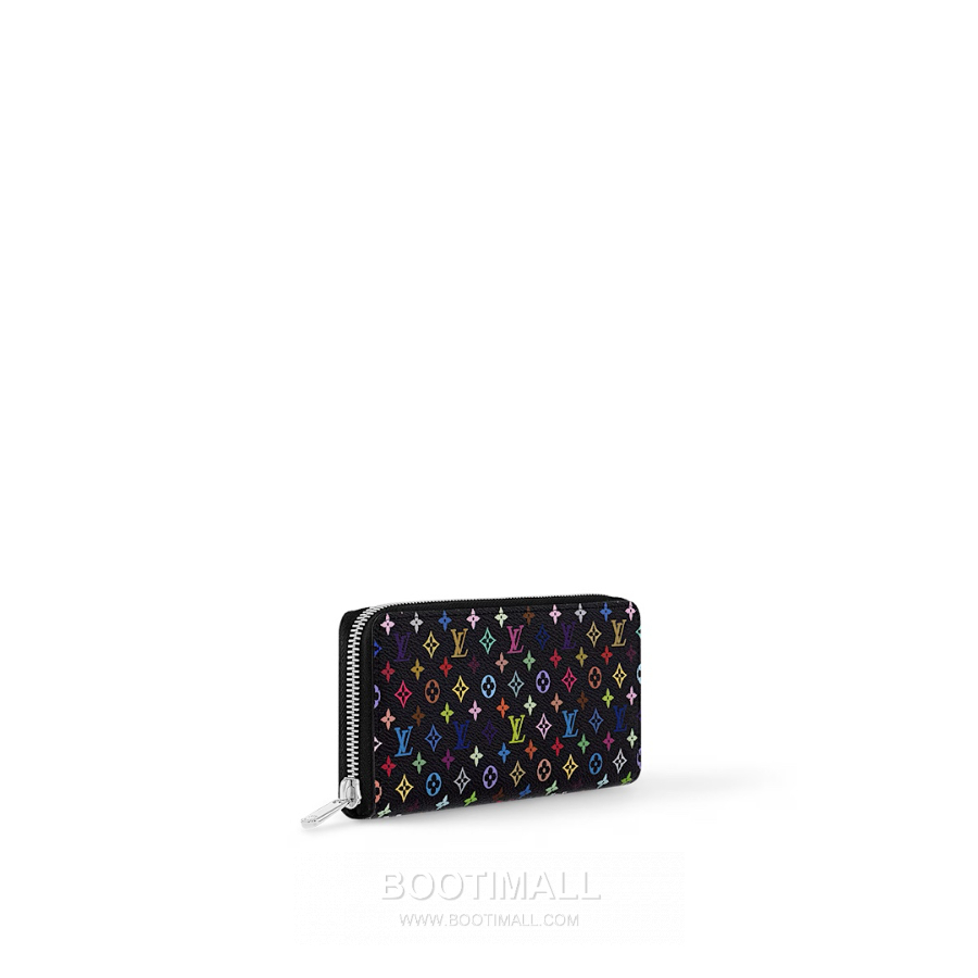 Louis Vuitton x Takashi Murakami Zippy Wallet 루이비통 x 타카시 무라카미 지피 월렛 M13408 블랙 멀티컬러 모노그램 코티드 캔버스 20cm 2