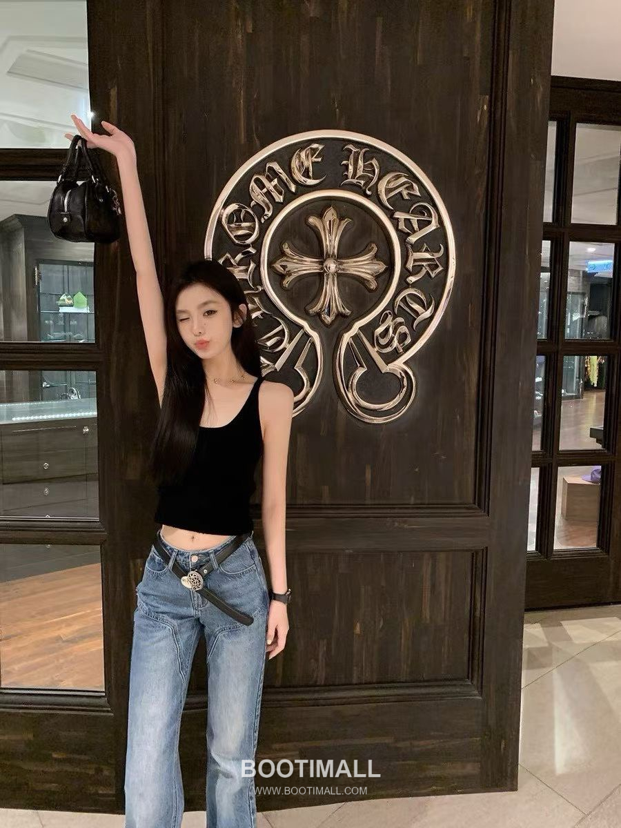 Chrome Hearts Heart Buckle Belt 크롬하츠 하트 버클 벨트 화이트 2.5cm 2