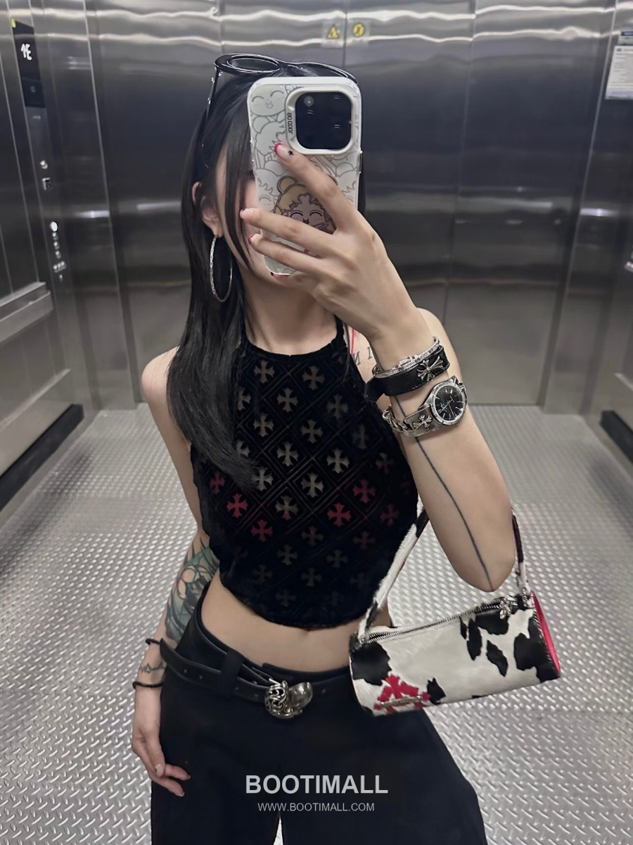 Chrome Hearts Heart Buckle Belt 크롬하츠 하트 버클 벨트 화이트 2.5cm 3