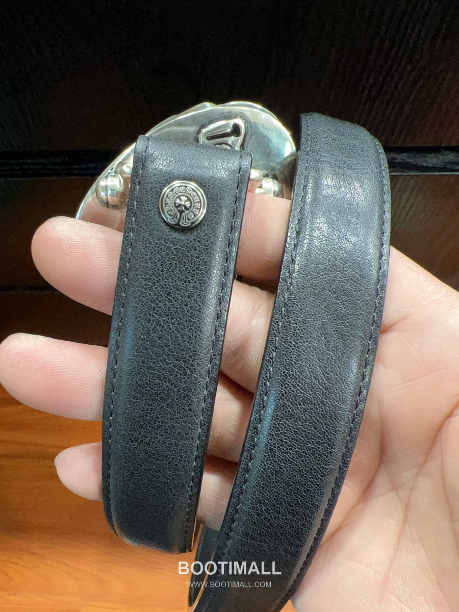 Chrome Hearts Heart Buckle Belt 크롬하츠 하트 버클 벨트 화이트 2.5cm 8