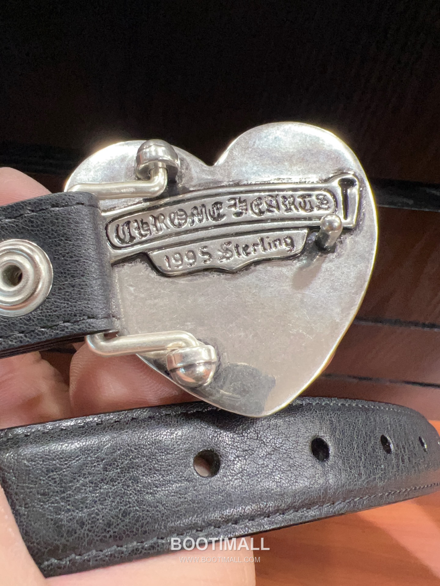 Chrome Hearts Heart Buckle Belt 크롬하츠 하트 버클 벨트 화이트 2.5cm 11