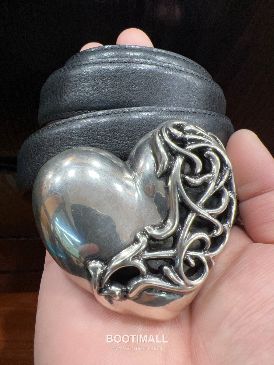 Chrome Hearts Heart Buckle Belt 크롬하츠 하트 버클 벨트 화이트 2.5cm 12