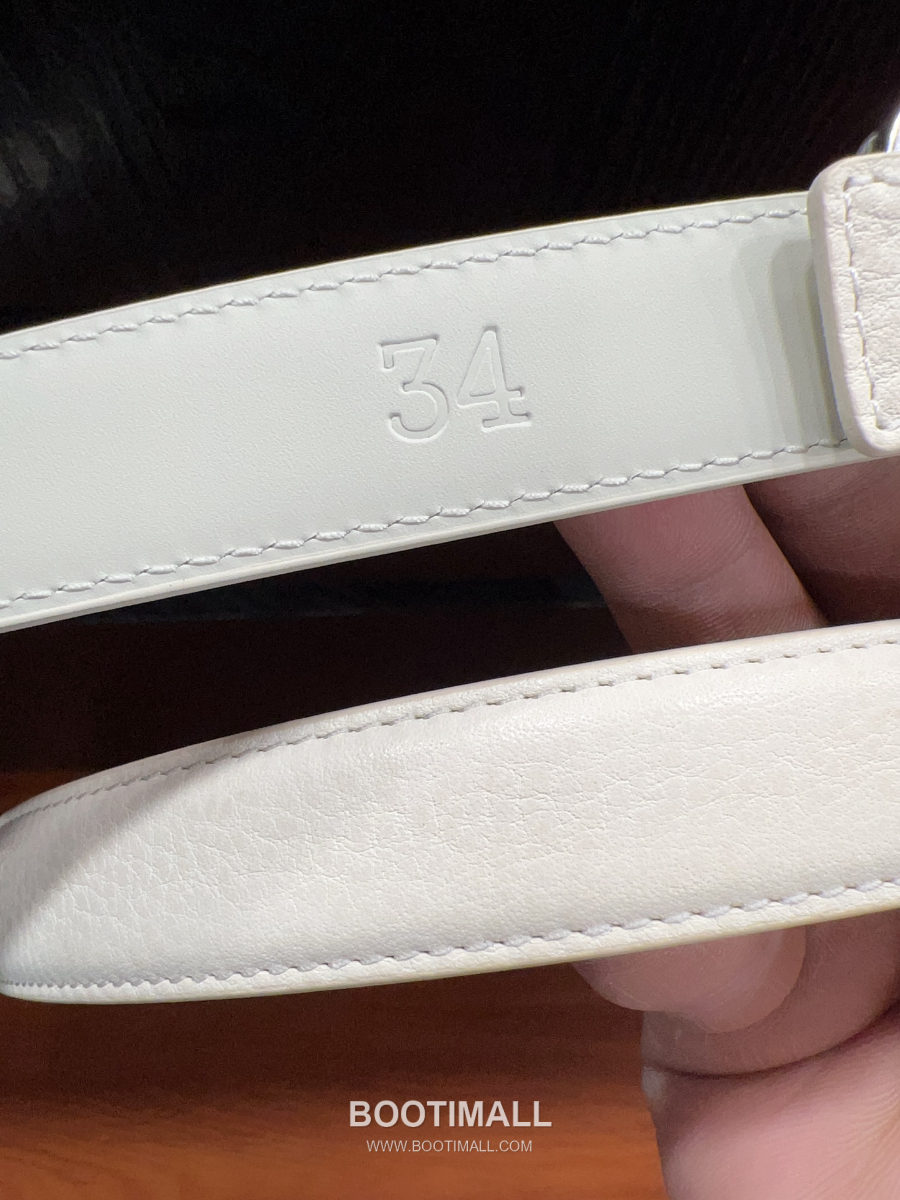 Chrome Hearts Heart Buckle Belt 크롬하츠 하트 버클 벨트 화이트 2.5cm 17