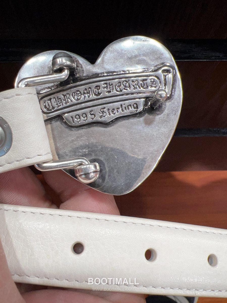Chrome Hearts Heart Buckle Belt 크롬하츠 하트 버클 벨트 화이트 2.5cm 19