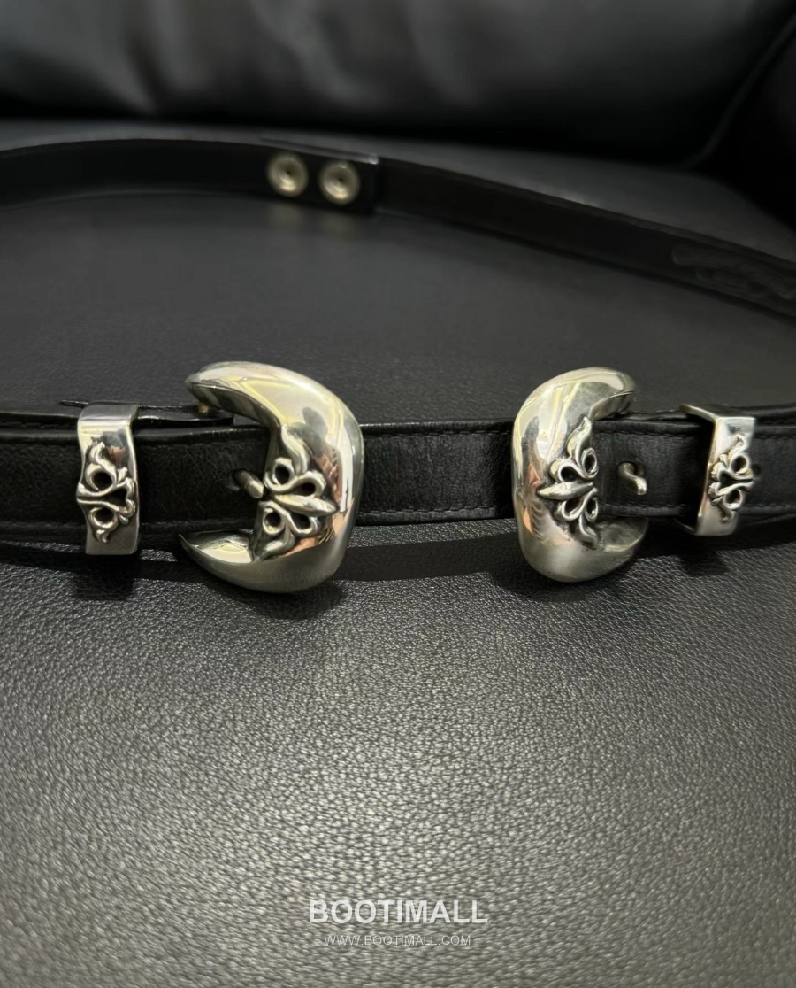 Chrome Hearts Vine Double-Prong Buckle Belt 크롬하츠 바인(덩굴) 더블 핀 버클 벨트 화이트 2cm 5