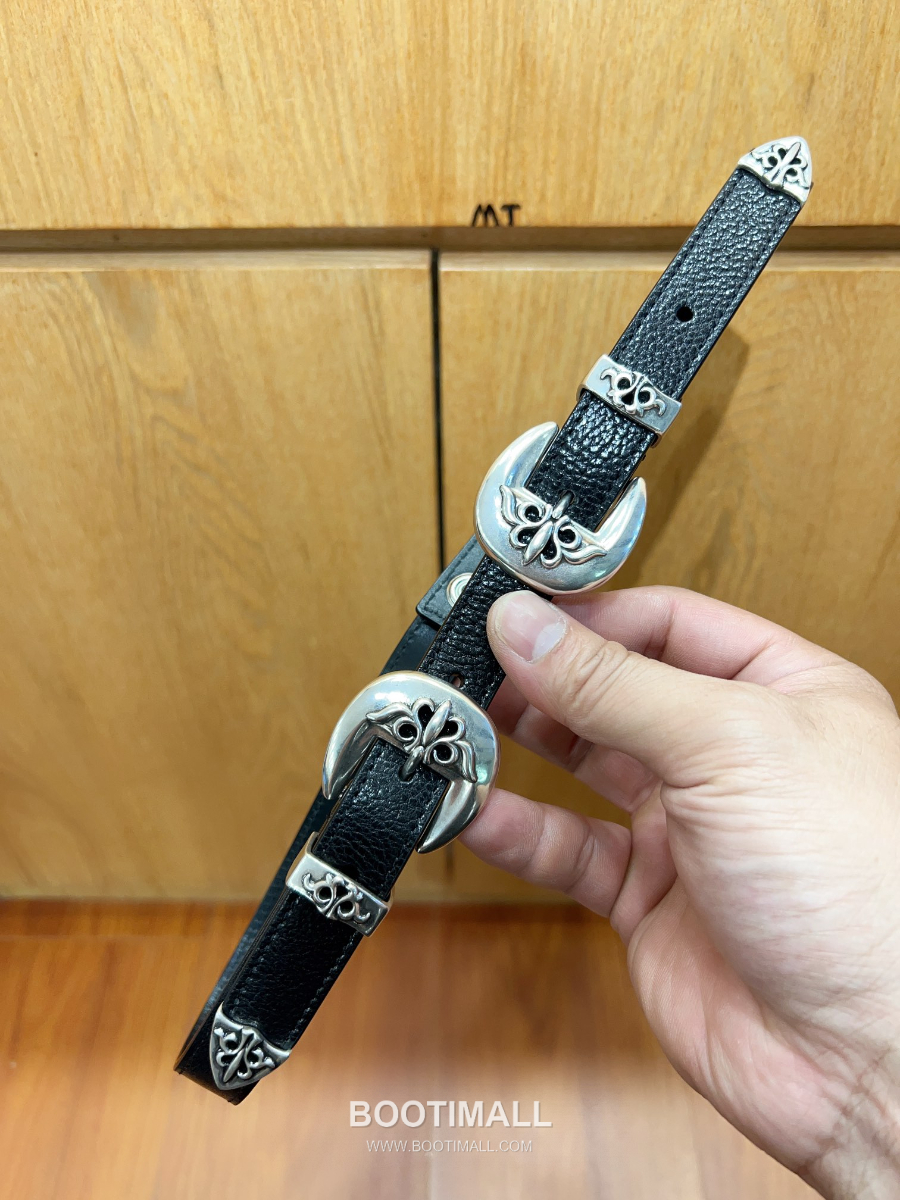 Chrome Hearts Vine Double-Prong Buckle Belt 크롬하츠 바인(덩굴) 더블 핀 버클 벨트 화이트 2cm 7