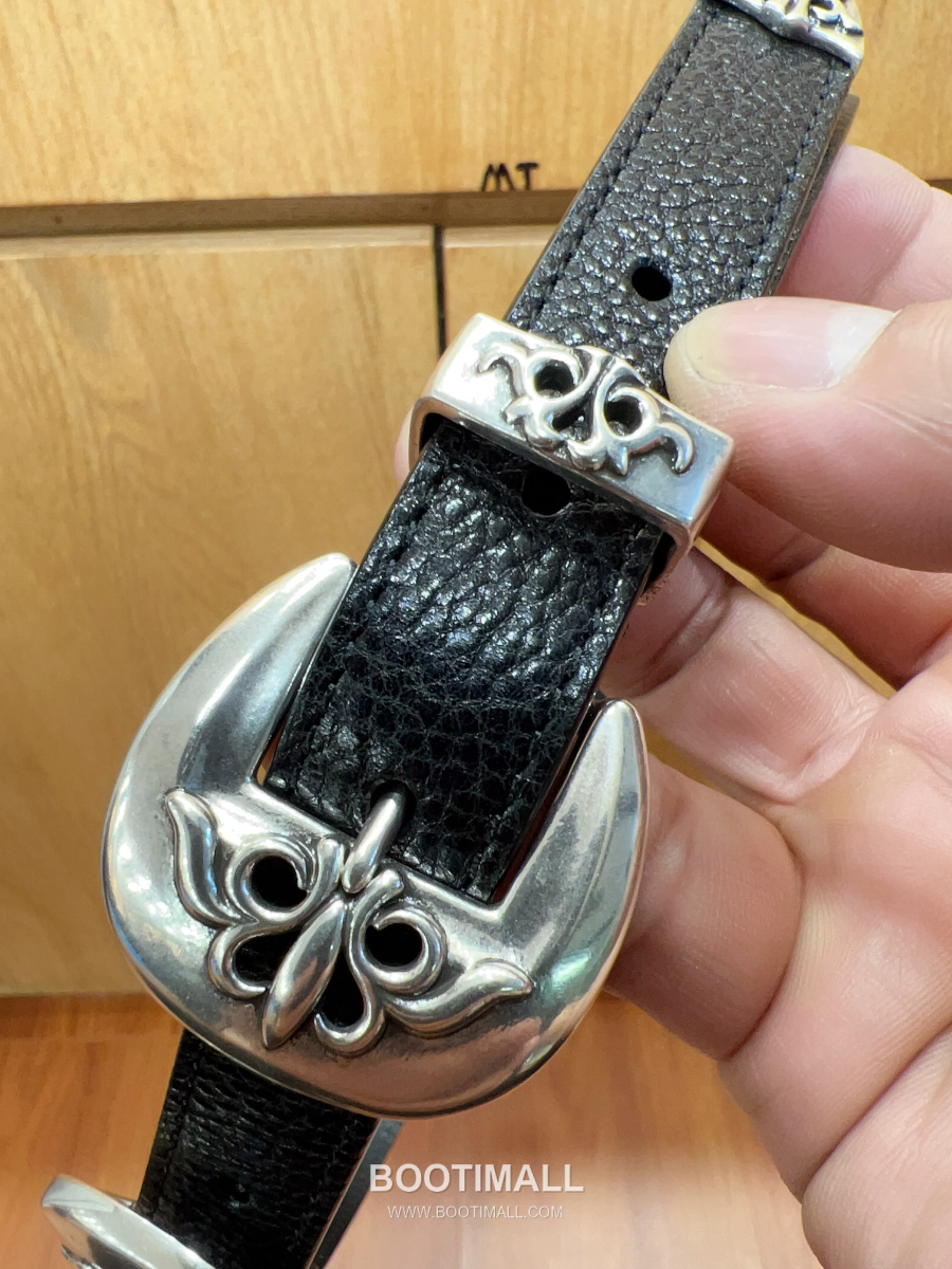 Chrome Hearts Vine Double-Prong Buckle Belt 크롬하츠 바인(덩굴) 더블 핀 버클 벨트 화이트 2cm 8