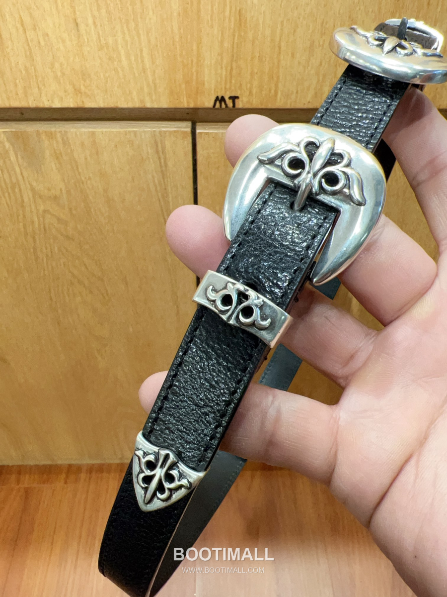 Chrome Hearts Vine Double-Prong Buckle Belt 크롬하츠 바인(덩굴) 더블 핀 버클 벨트 화이트 2cm 11