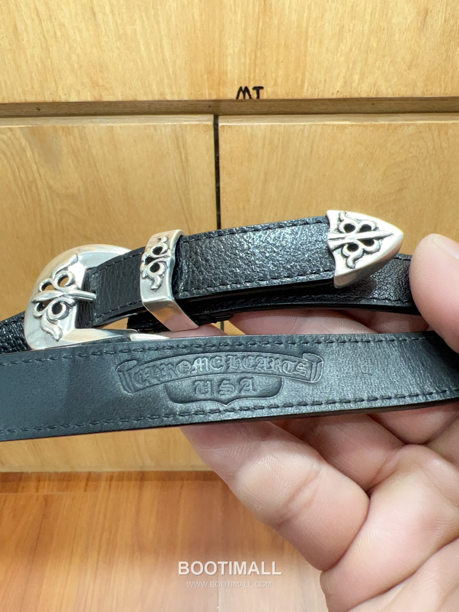 Chrome Hearts Vine Double-Prong Buckle Belt 크롬하츠 바인(덩굴) 더블 핀 버클 벨트 화이트 2cm 14