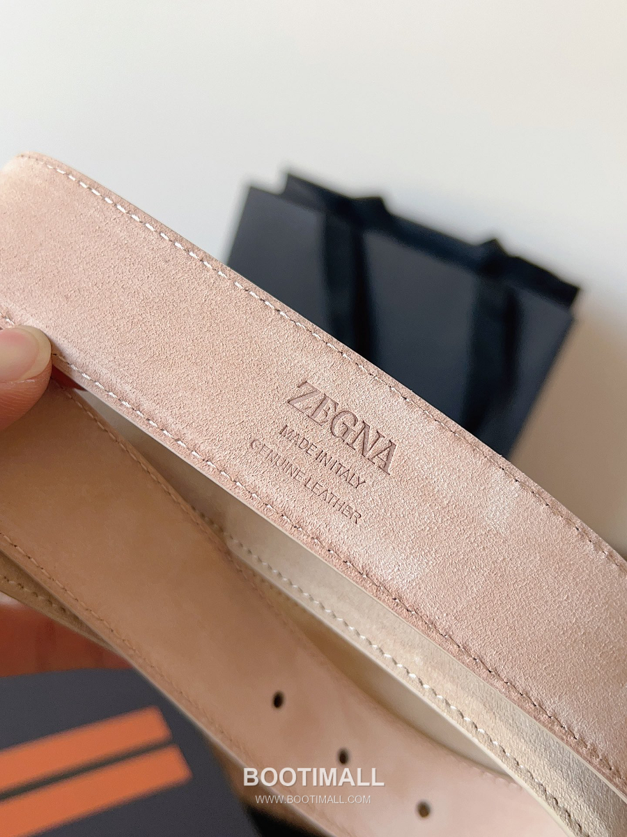 ZEGNA Suede Belt LHCAS-B014AZ-CON (22063165) 제냐 스웨이드 벨트 베이지 3.5cm 8